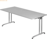 mcbuero.de Schreibtisch 1800x800mm Grau
