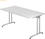 mcbuero.de Schreibtisch 160x80cm Wei&szlig;