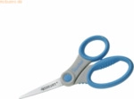 Westcott Schere Microban Softgrip 15,5 cm grau/blau