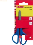 5 x Herlitz Bastelschere 13cm rund mit Schneidhilfe farbig sortiert