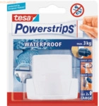 6 x Tesa Powerstrips Duohaken Wave Waterproof wei&szlig;