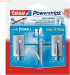 6 x Tesa Powerstrips Haken Trend Small matt chrom VE=3 St&uuml;ck