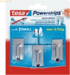 6 x Tesa Powerstrips Haken Small Classic chrom VE=3 St&uuml;ck