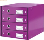 Leitz Schubladenbox 4 F&auml;cher Karton violett
