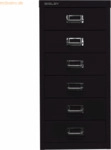 Bisley Schubladenschrank Basis A4 6 Sch&uuml;be schwarz