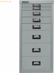 Bisley Schubladenschrank 8 Sch&uuml;be HxBxT 590x278x380mm silber