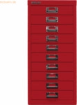 Bisley Schubladenschrank Basis A4 10 Sch&uuml;be kardinalr.