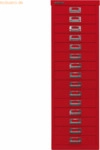 Bisley Schubladenschrank Basis A4 15 Sch&uuml;be kardinalr.