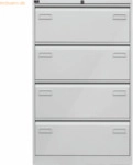 Bisley H&auml;ngeregistraturschrank Light 4 Sch&uuml;be 2-bahnig lichtgrau