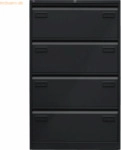 Bisley H&auml;ngeregistraturschrank Light 4 Sch&uuml;be 2-bahnig schwarz
