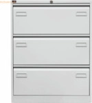 Bisley H&auml;ngeregistraturschrank Light 3 Sch&uuml;be 2-bahnig lichtgrau
