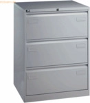 Bisley Light H&auml;ngeregistraturschrank Light 3 Sch&uuml;be 2-bahnig silber