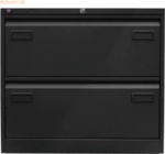 Bisley H&auml;ngeregistraturschrank Light 2 Sch&uuml;be 2-bahnig schwarz
