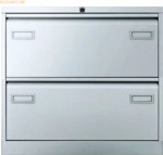 Bisley Light H&auml;ngeregistraturschrank Light 2 Sch&uuml;be 2-bahnig silber