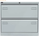 Bisley H&auml;ngeregistraturschrank Light 2 Sch&uuml;be 2-bahnig lichtgrau