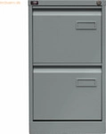Bisley H&auml;ngeregistraturschrank Light 2 Sch&uuml;be 1-bahnig silber