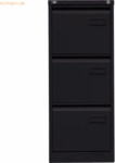 Bisley H&auml;ngeregistraturschrank Light 3 Sch&uuml;be 1-bahnig schwarz