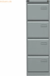Bisley H&auml;ngeregistraturschrank Light 4 Sch&uuml;be 1-bahnig silber