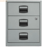 Bisley home Schubladenschrank 3 Sch&uuml;be 1-bahnig silber