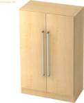 mcbuero.de Schrank Solid 3OH BxTxH 80x42x127cm Griff CE Ahorn/Ahorn