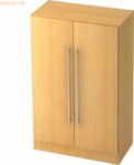 mcbuero.de Schrank Solid 3OH BxTxH 80x42x127cm Griff RE Buche/Buche
