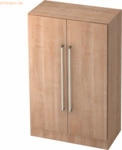 mcbuero.de Schrank Solid 3OH BxTxH 80x42x127cm Griff CE Nussbaum/Nussb