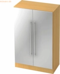 mcbuero.de Schrank Solid 3OH BxTxH 80x42x127cm Griff RE Buche/Silber