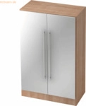 mcbuero.de Schrank Solid 3OH BxTxH 80x42x127cm Griff RE Nussbaum/Silbe