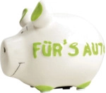 3 x KCG Spardose Schwein -F&uuml;r-s Auto- - Keramik klein.