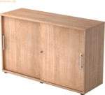 mcbuero.de Schiebet&uuml;rschrank Derie 9 2 OH BxTxH 120x40x74,8cm Griff RE