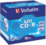 Verbatim CD-Rohlinge 700MB/80min im Jewel Case VE=10 St&uuml;ck