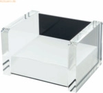 Wedo Zettelbox Exclusiv Acryl gef&uuml;llt glasklar schwarz