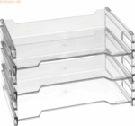 3 x Herlitz Briefablage A4 quer transparent