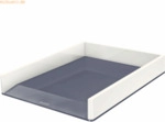 Leitz Briefablage Wow Duo Colour A4 Polystyrol wei&szlig;/grau