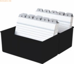 Han Karteikartenbox A8 quer inkl. 100 Karten und Register schwarz