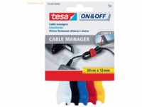 12 x Tesa Kabelbinder Cable Manager Small 12mmx20cm bunt VE=5 Stück