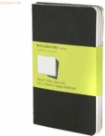 Moleskine Notizheft Cahier P A6 9x14cm VE=3 St&uuml;ck blanko schwarz