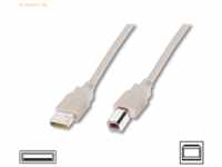 Assmann ASSMANN USB 2.0 Kabel Typ A-B 5.0m USB 2.0 konform beige