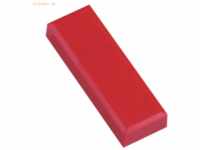 Maul Rechteckmagnet 53x18mm 1kg Haftkraft 20 Stück rot