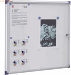 Nobo Schaukasten Extraflach Innenbereich magnetisch T&uuml;r Acrylglas 6xA4
