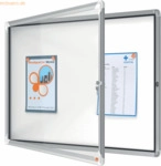 Nobo Schaukasten Innenbereich magnetisch T&uuml;r Sicherheitsglas 8xA4 wei&szlig;