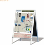 Franken Kundenstopper silber Aluminium Klemmprofiltechnik 42x59,4 cm
