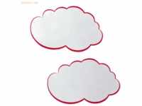 Franken Moderations-Wolke Wolke 420mmx250mm weiß mit rotem Rand 20 Stü