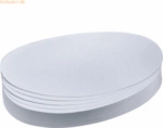 Franken Moderations-Karte Oval 190mmx110mm Wei&szlig; 500 St&uuml;ck