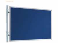 Franken Präsentations-Stellwand 90x120 cm blau/Filz