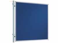 Franken Präsentations-Stellwand 120x120 cm blau/Filz