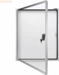 Magnetoplan Schaukasten CC 1214100 90x79cm 6xDIN A4 Aluminium wei&szlig;