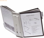 Durable Sichttafelst&auml;nder Sherpa Wall 10 Wanddisplay mit 10 Tafeln gra
