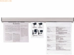 Franken Papierklemmschiene 100cm x 4cm grau