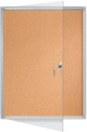 Franken Schaukasten X-tra!Line 73x98x3,5cm silber mit Pinwand f&uuml;r Inne